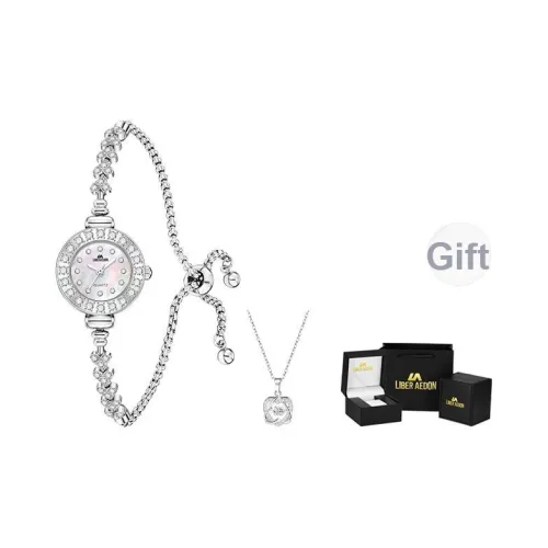 LIBER AEDON Наручные часы Кварцевый механизм Сплав Ремешок Мать жемчуга Циферблат часов Женские часы Романтическая коробка