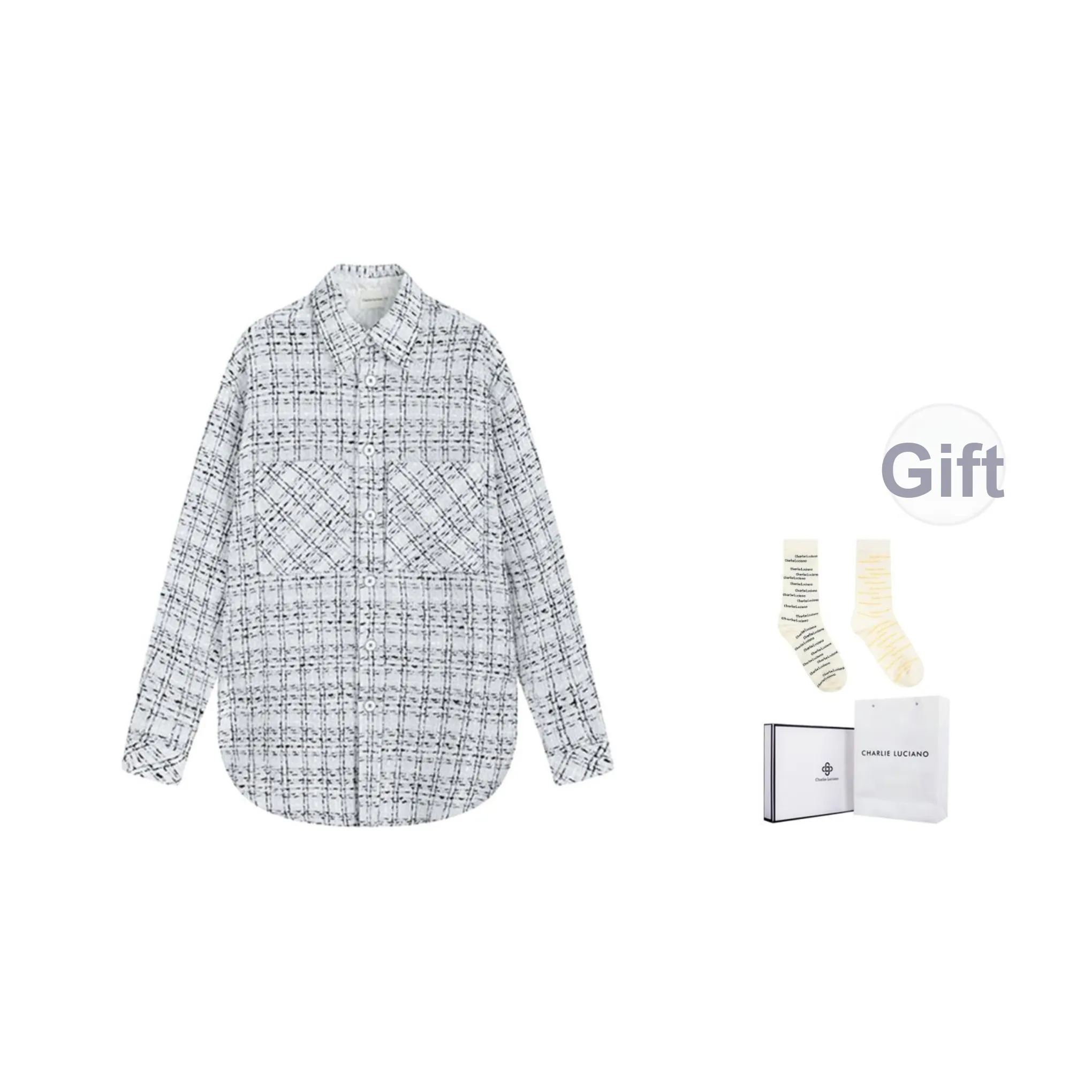 Charlie Luciano Рубашка Унисекс Белый