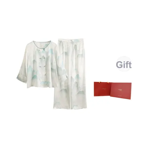 JINSANT Пижамный комплект женский бирюзовый