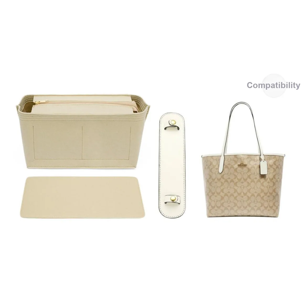 Lan Bao Fan Felt Bag Accessory Unisex Beige