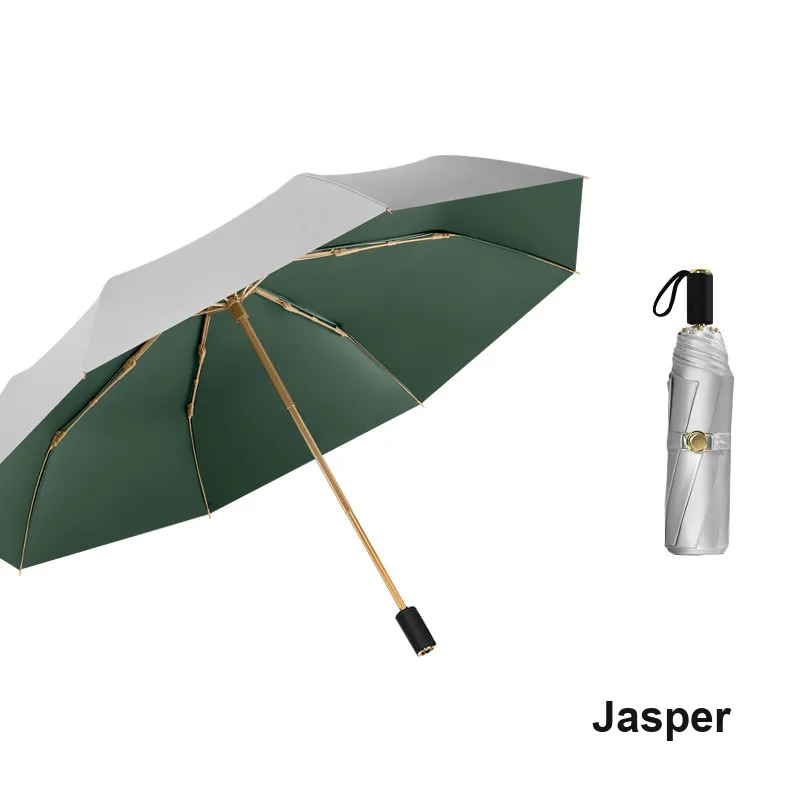 TIANWEI UMBRELLA Double Layer Titanium Silver Sun Umbrella With UV Protection All Weather Solid Color Umbrella-3