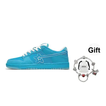 RIPSTAR Slip Resistant And Abrasion Resistant Coverage Low Top Skateboard Shoes Unisex Blue