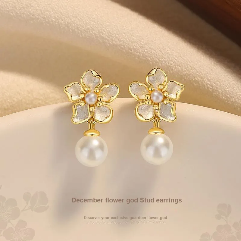 YINGNIXINDONG 925 Sterling Silver Stud Earrings Women's-1