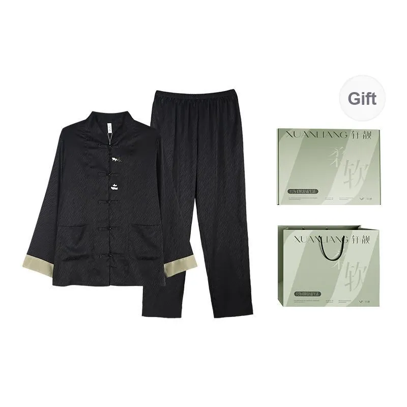 Xuan Liang Pajama Set Men's Gift Box Set 72934 Bentley Black-0