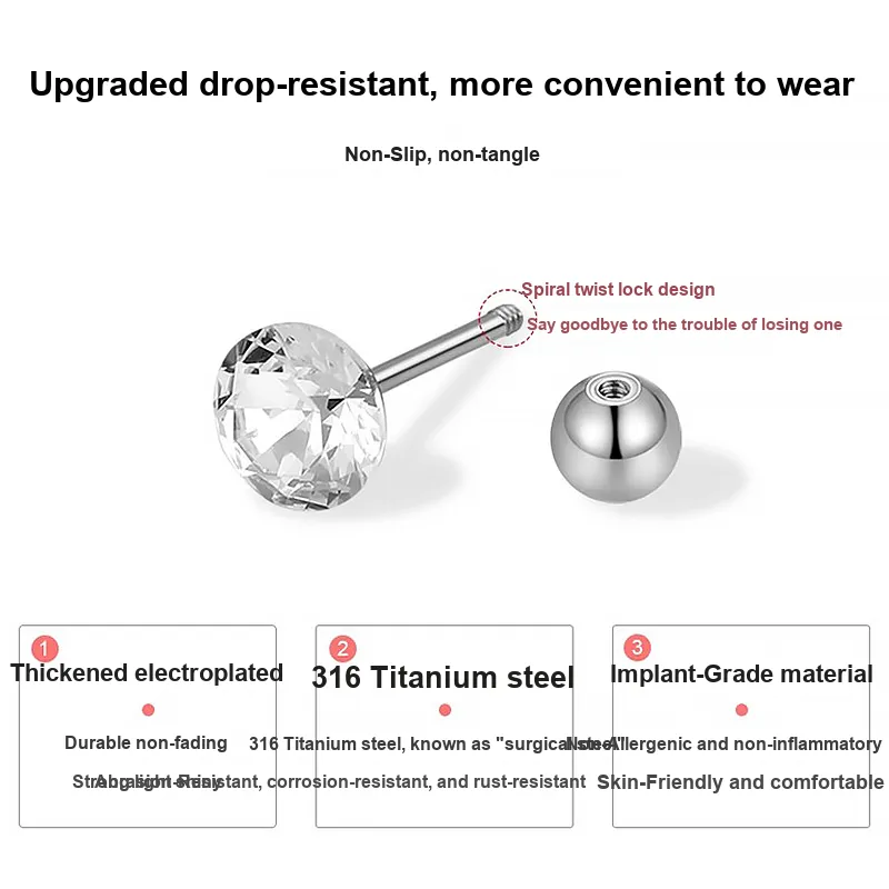Daisy Dream Titanium Steel Stud Earrings Unisex-2