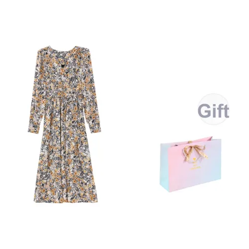 SONDR Длинное платье с длинными рукавами женское