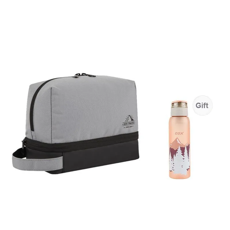 GOX Canvas Sports Single Layer Canvas Bag Toiletry Bag Unisex Ecru Khaki Gray Orange-78
