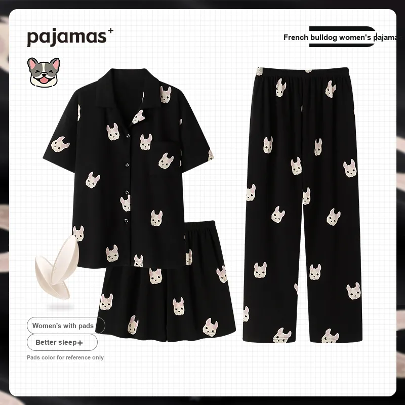 O'MESIK Pajama Set Women's Black-3