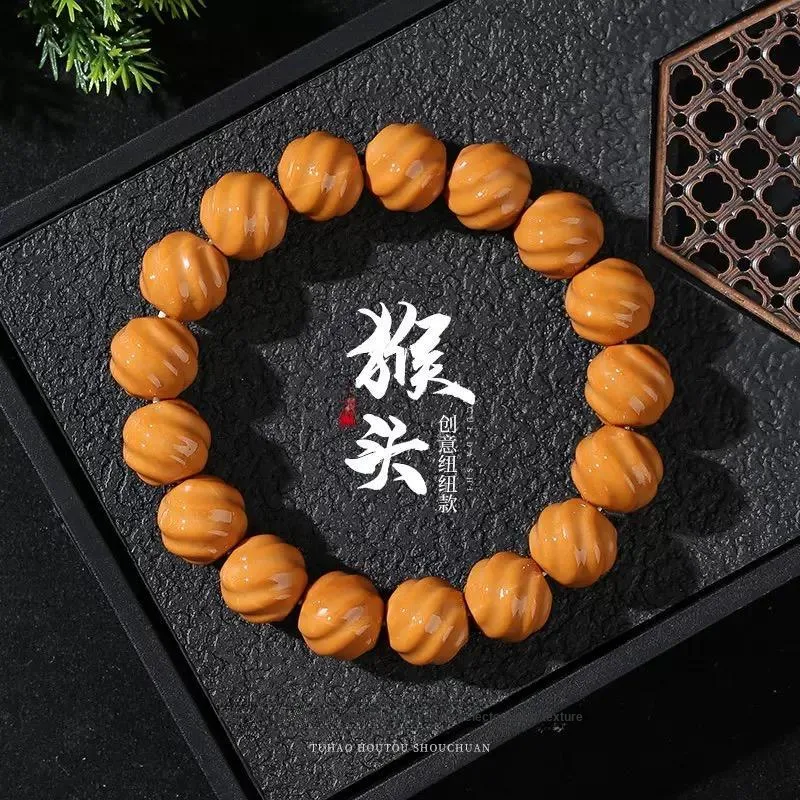 TANGSHU Monkey Head Walnut Bracelets Unisex-2