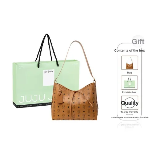 Juju Jimmy ПУ (полиуретан) Сумка через плечо Большая Женская Черная Белая Вишневый цветок Розовый Кленовый Лист Коричневый