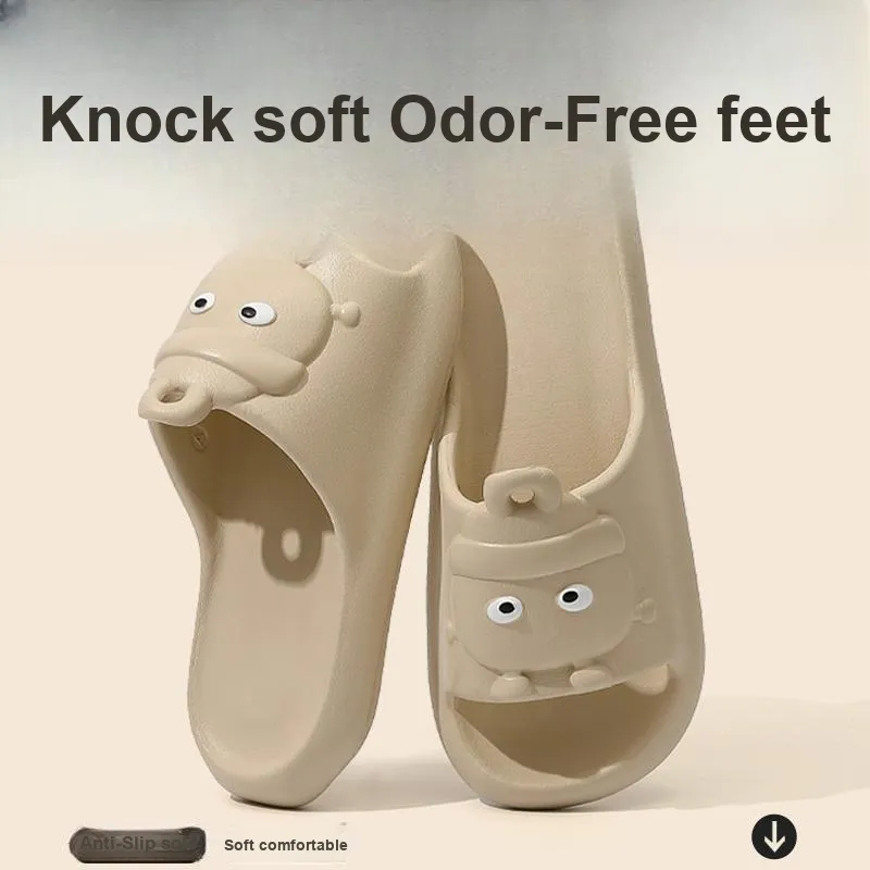 Foot Recreation Cartoon Summer Platform Home Comfortable Soft Sole 'Step in' Bathing Slippers-34