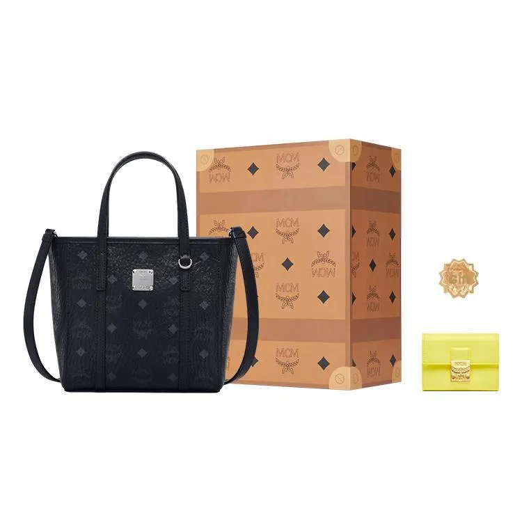 MCM Toni Shopper Mini Visetos Black-7