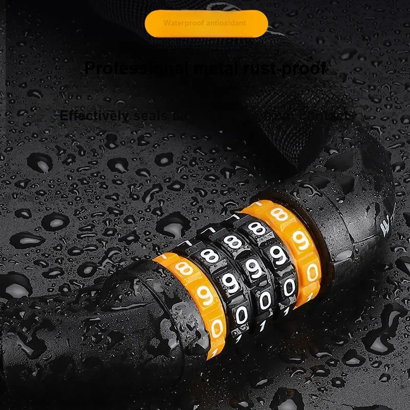 WEST BIKING Bicycle Locks Zinc Alloy Anti Pry Anti Rust Protective Coded Lock-3