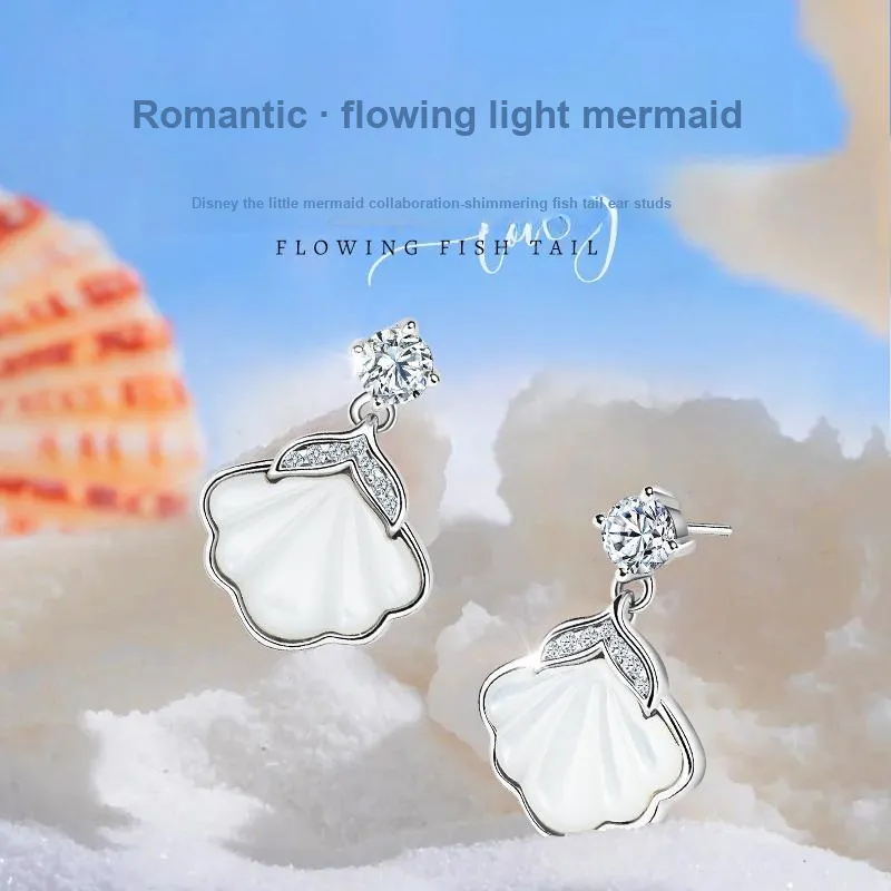 Disney Princess S925 Silver Stud Earrings Women's-5