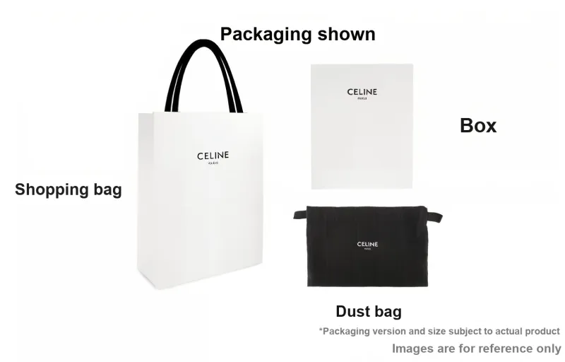 CELINE Grain Cow Leather Card Holder Large Size Men's Black-4