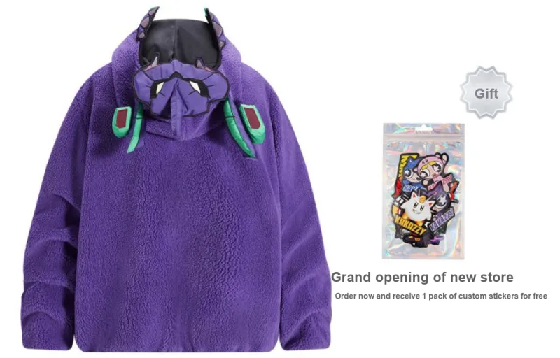 KAKAZZY Puffer Jacket Unisex Purple-4