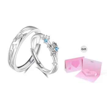 MINTLEAF 925 Sterling Silver Rings Unisex Silver White