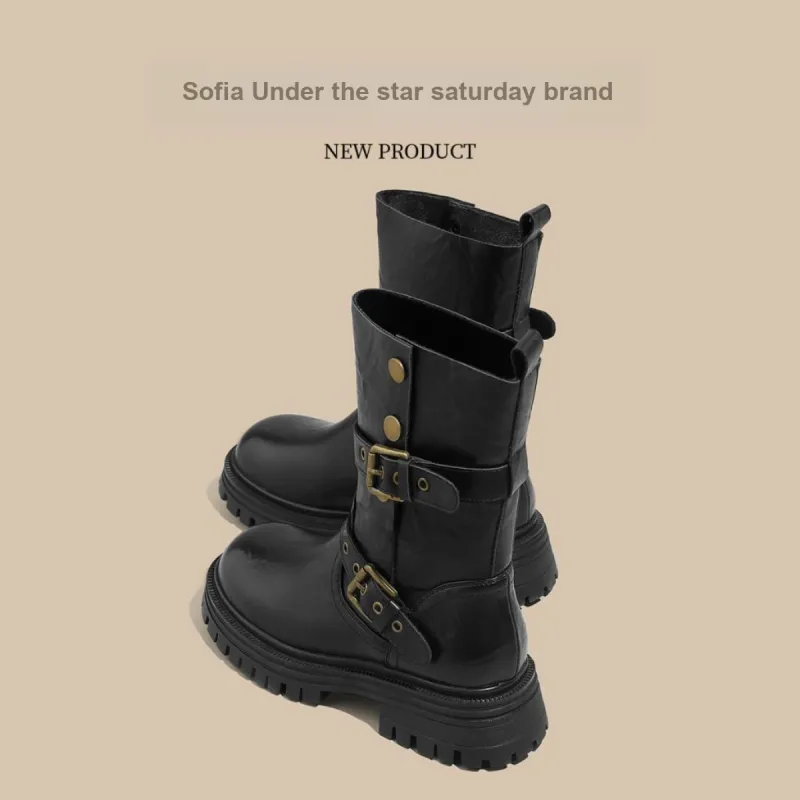 SAFIYA Ankle Boots Women's Black/Brown-4