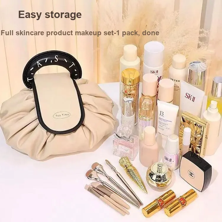 MOST ORIGINAL DESIGN Travel Toiletry Bag With Drawstring Closure Large Capacity Shopping Bag-18