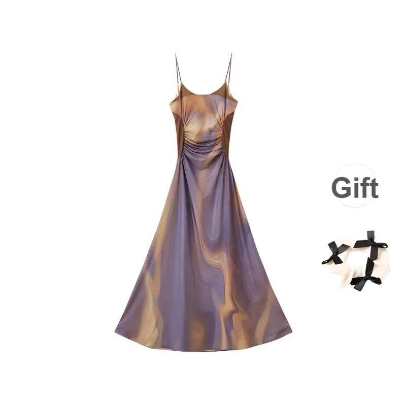 TURN UP Slip Dresses Women's Purple+Bowknot Hair Tie Comes With-0