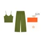 Camisole Pants Clothing Sets-Celery Juice Green