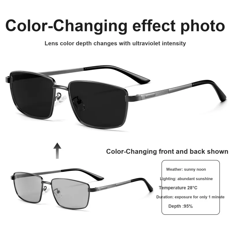 Wood Premium Alloy Irregular Shape Sunglasses Men's-2