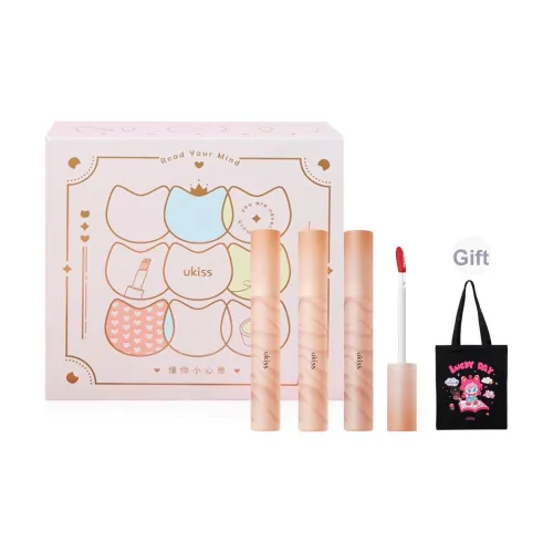 UKISS Вода Туманный LIP Глазурь Подарочная коробка Наборы Макияжа Легко Смесь Естественный Тонер Airbrush 3 шт с Бесплатной Сумкой