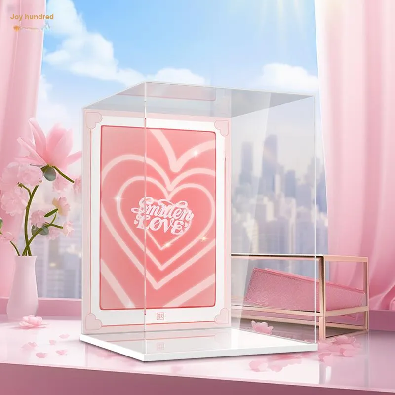 LIGHT YOUR BRICKS Joy 100 Compatibility Pop Mart SPACEMOLLY Delightful 400% 1000% Display Case Model Accessories-10