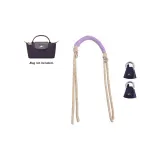 Purple Braided String+Berry Purple Silver Button Set