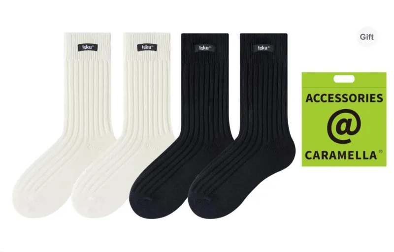 Caramella x Isku Mid Calf Socks Unisex 4 Pack-12