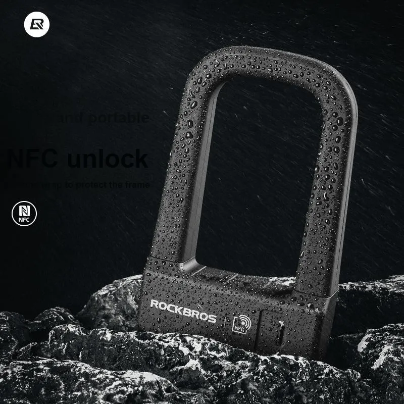 ROCKBROS Bicycle Locks Anti Prying Water Resistant Protective U Lock-5