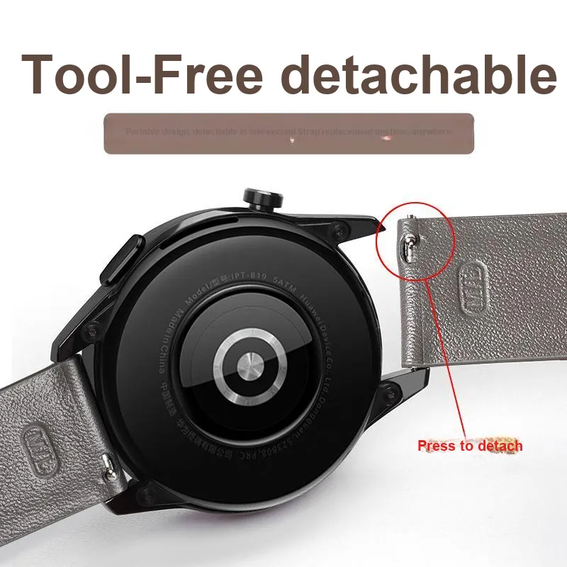 FUDIEN Huawei Compatibility Watch Band Genuine Leather Material-23