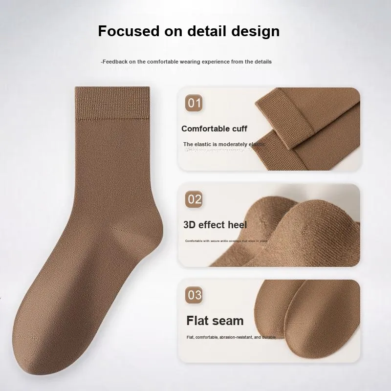 MIIOW Mid Calf Socks Women's 5 Pack-2