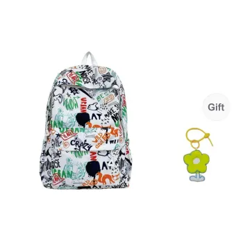 Villelon Polyester Backpack Unisex White/Gray/Black/Blue