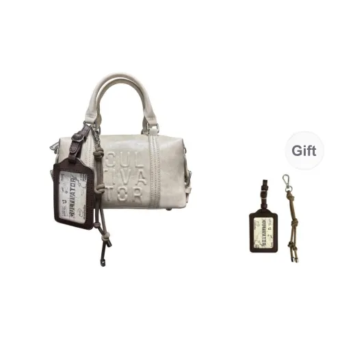 CULTIVATOR PU Crossbody Bag Small Size Unisex Rose Red/Ecru
