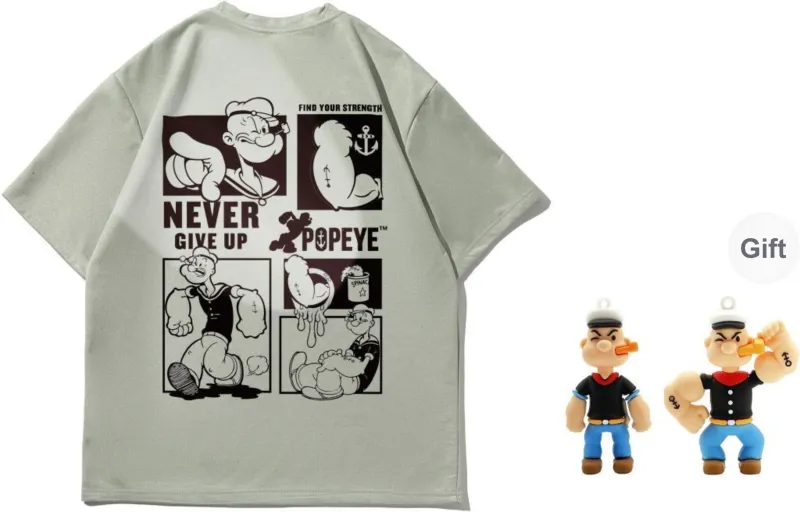 POPEYE Summer T Shirt Unisex Graduation Season Includes Gift Box Set-10