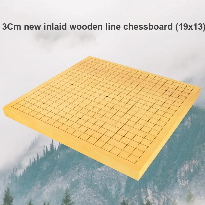 Miao Ji New Huanghuali 3cm Go Board With 19x19 Grid And 13x13 Grid Single Board Board Games-1