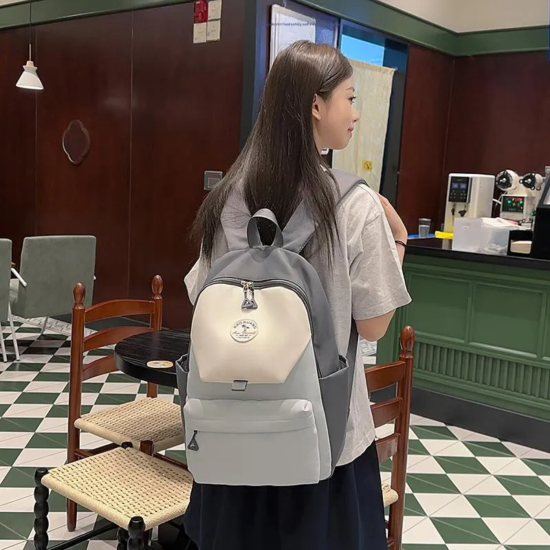 SURELAPTOP Nylon Backpack Women's Multicolor-1