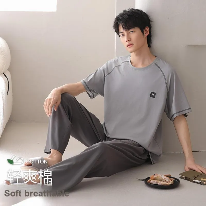 XIA.WA.ZHI.XIU Pajama Set Men's Gift Box Set Image Color-5