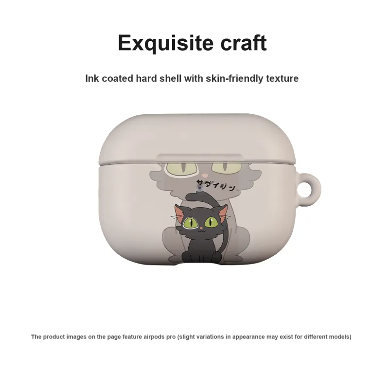Keshami Applicable To Airpods Pro2/Airpods 3 Generation Cute Black Cat Headphone Cases-4