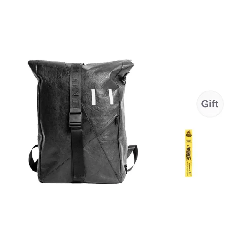 One Person's Planet DuPont Paper Backpack Unisex Black-8