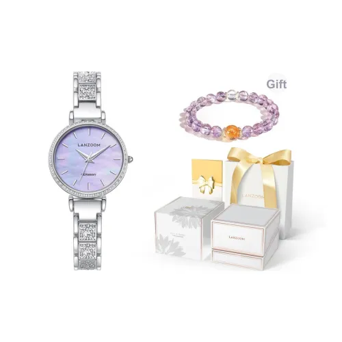 LANZOOM Кварцевый механизм Часы Женские Фиолетовый Циферблат