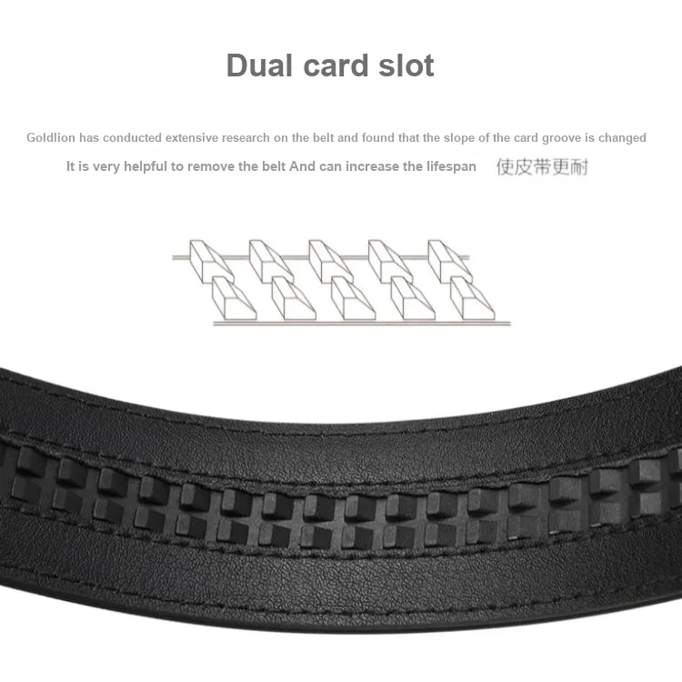 GOLDLION Cow Leather Belts Men's Width 3.5CM-4