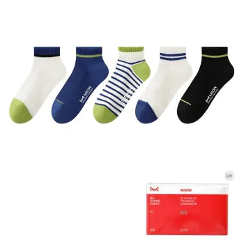 MIIOW Trend Party Series Mid Calf Socks Men's Shopping Bag 5 Pack