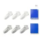 Black/Navy Blue/Dark Heather Gray/Light Heather Gray/White/Black 9522 (Ankle Socks 6 Pack)