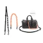 Black Acrylic Leather Strap 98-122cm+Orange 35cm Decorative Chain