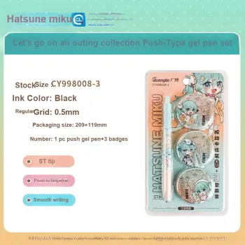 Kinbor Hatsune Miku, Badge Unisex Pen Set, Collection Decoration Badges