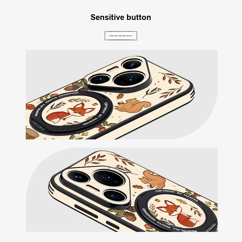 Marsfield Acrylic Material 360 Rotating Magnetic Stand Case 'Forest Tale' Phone Cases Compatibility Huawei P70/P70 Pro-5