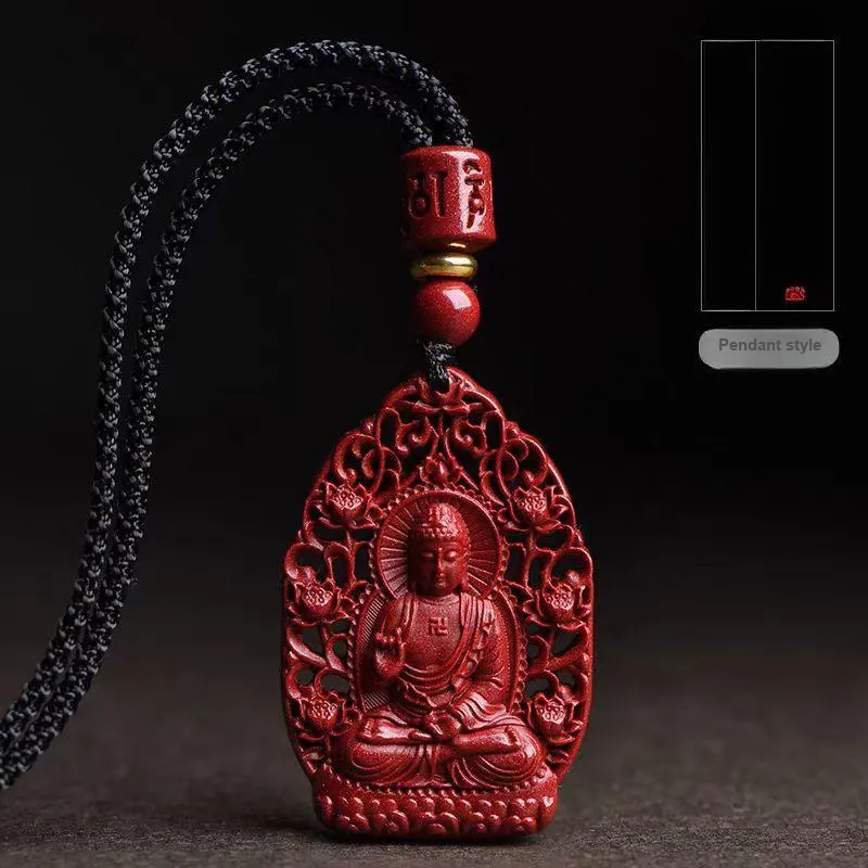 Lingxiang Yurun Cinnabar Necklaces Unisex-39