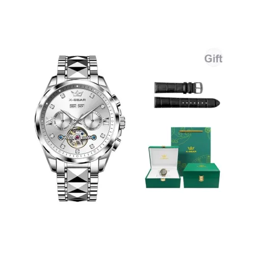 X Шестерня Classic Casual Водонепроницаемый Светящийся в темноте Многофункциональный Вечный календарь Мужские часы